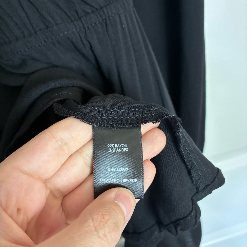 Torrid Black Rayon Slub Waist Detail Blouson Sleeve Blouse NWT Size 3X - Picture 11 of 11